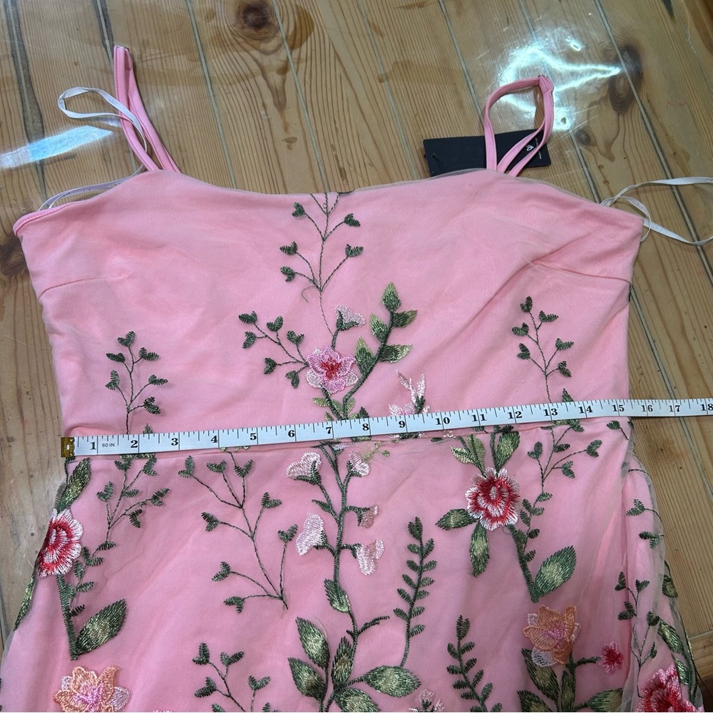 Blooming For Love Pink Floral Embroidered Midi Dress - Picture 6 of 10